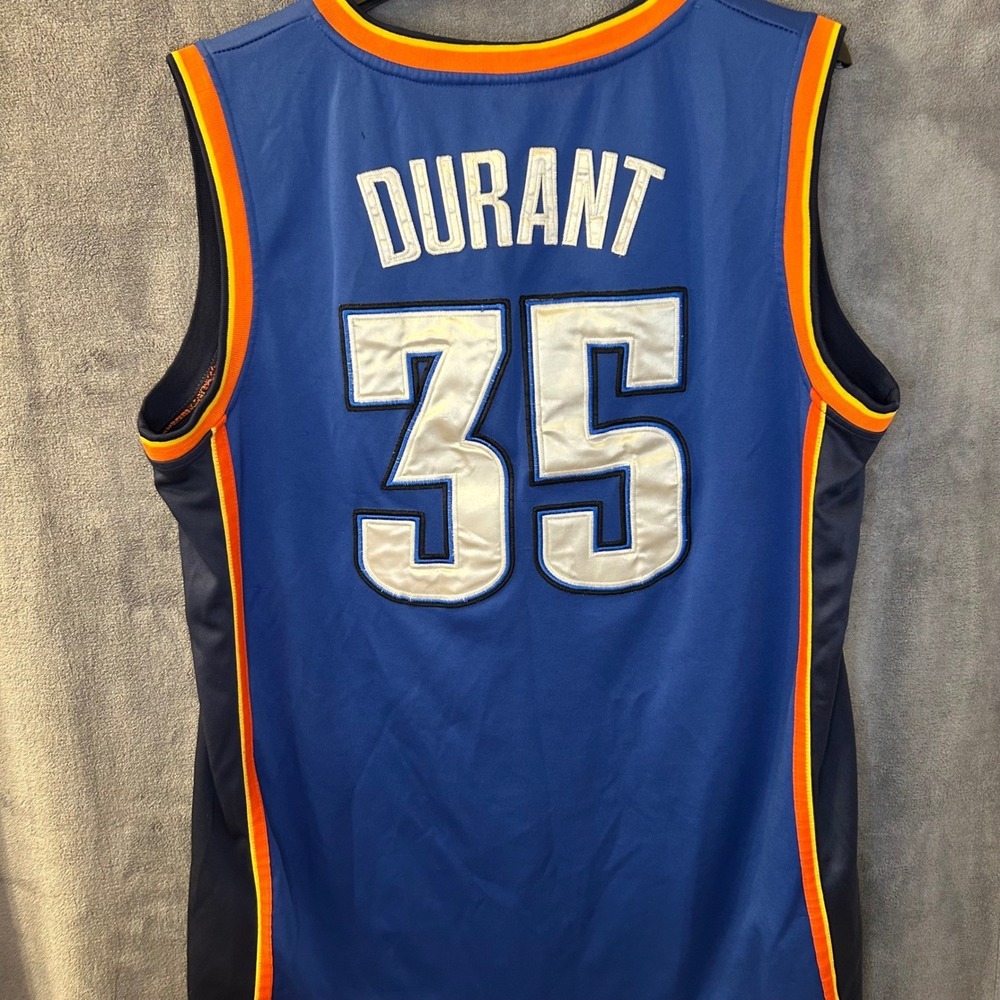 Adidas Oklahoma City Thunder Kevin Durant 35 NBA Jersey Blue Mens 56 XL